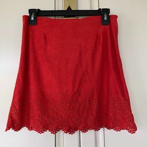Faux Suede Skirt